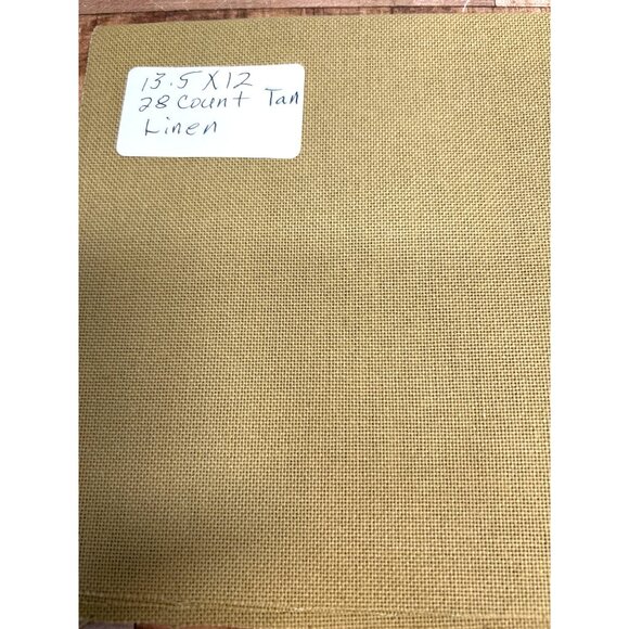 Tan Linen Fabric 13.5 X 12 28 Count Cross Stitch Fabric - Picture 1 of 2